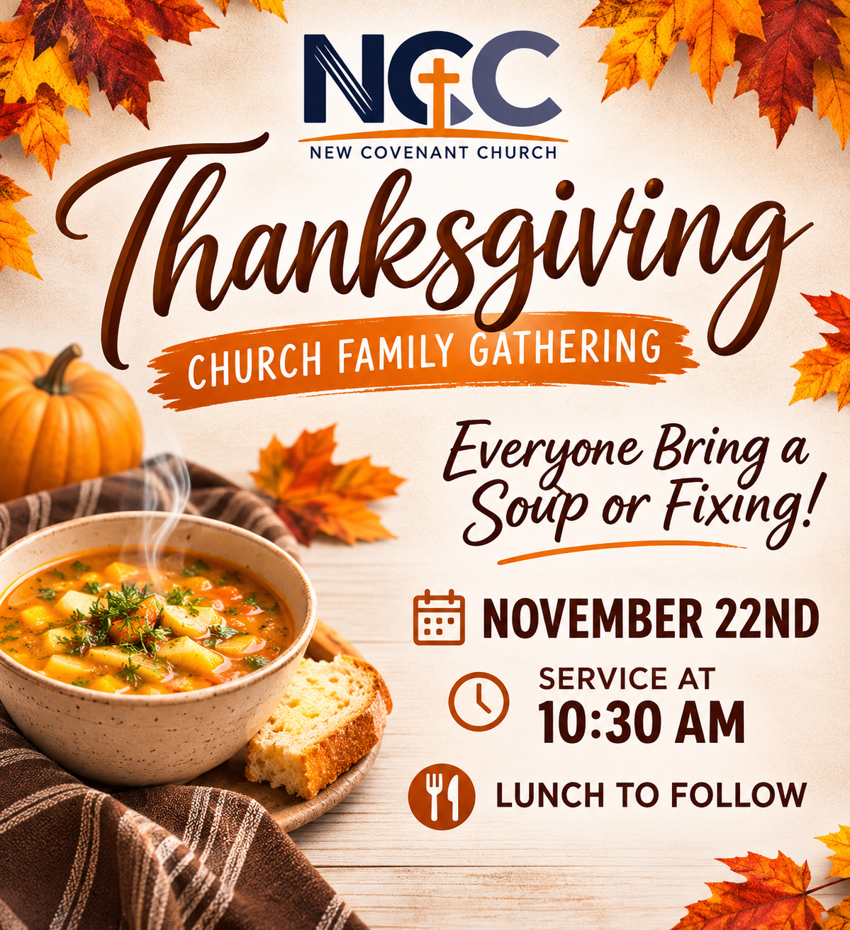THANKSGIVING CELEBRATION SERVICE & MEAL